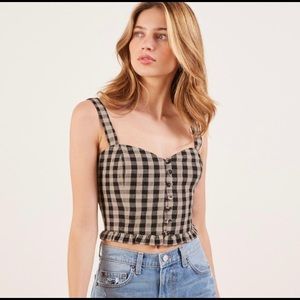 Reformation Mackenzie Top Jane Check size XL NWT